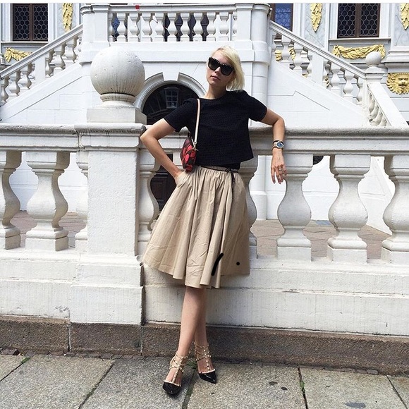 Lanvin Dresses & Skirts - Lanvin Beige Silk Skirt